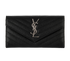 Saint Laurent Quilted Flap Wallet, front view